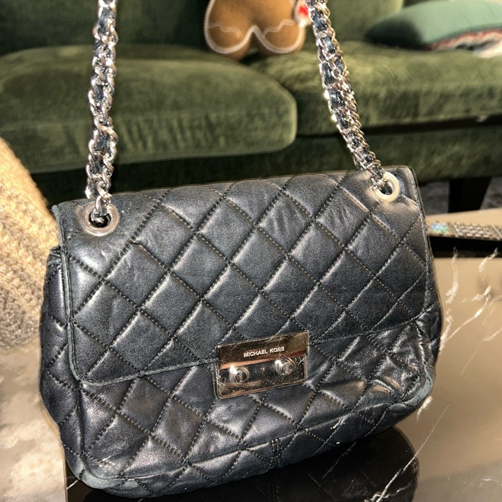 Black Michael Kors “chanel” style bag with Adjustable Chain